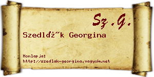 Szedlák Georgina névjegykártya