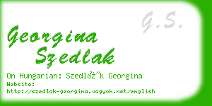 georgina szedlak business card